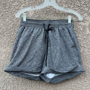 Lululemon Short Pants Womens 4 Gray Heather 4-way Stretch 3" Lux‎ w Drawstring
